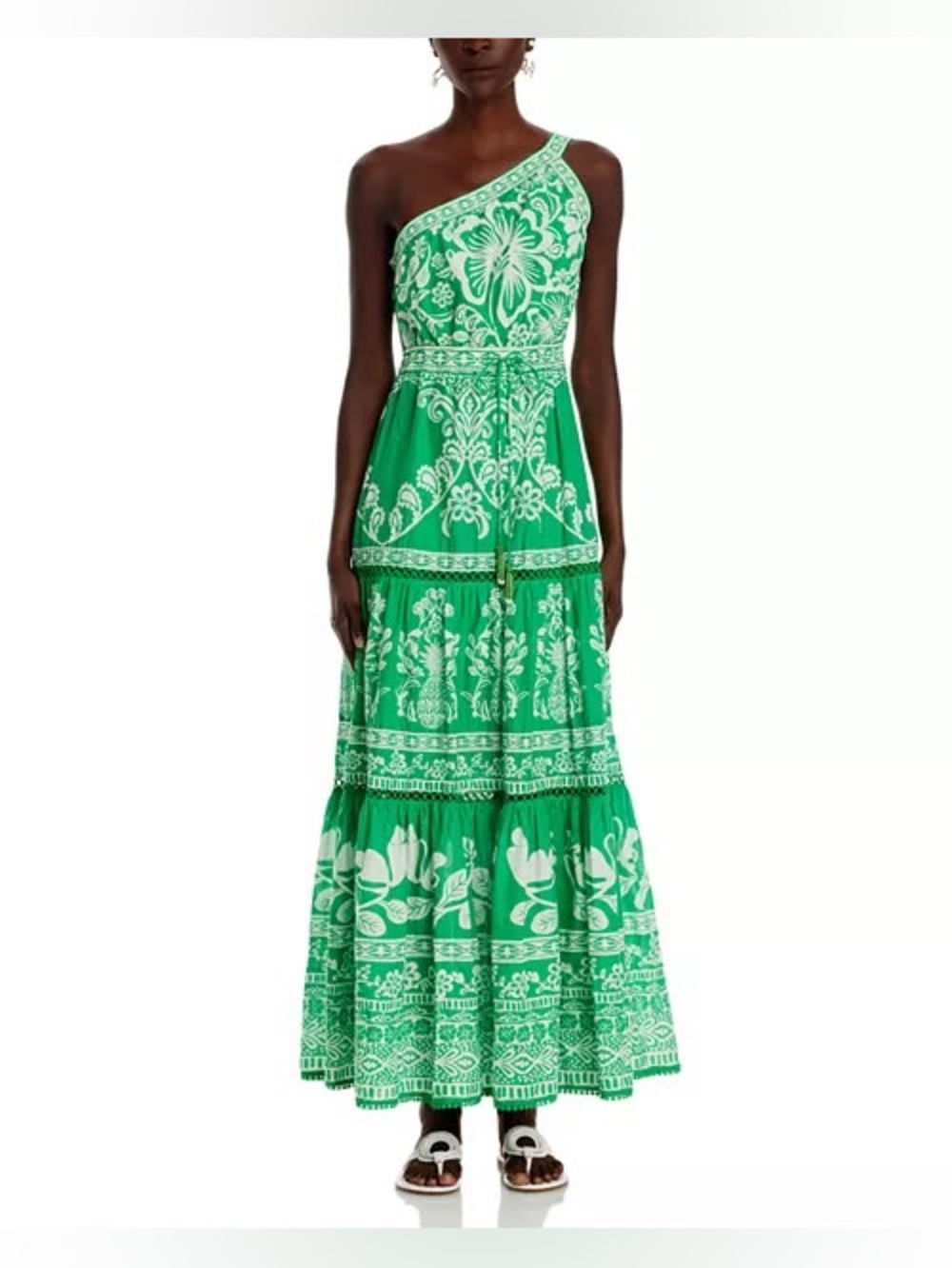 Farm Rio Dresses/Farm Rio Sweet Garden Green Maxi Dress